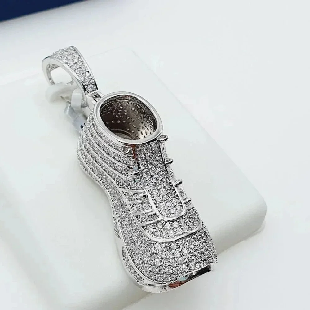 925 Sterling Silver Plated CZ Pendant, EVBRS642 - Picture 5 of 11